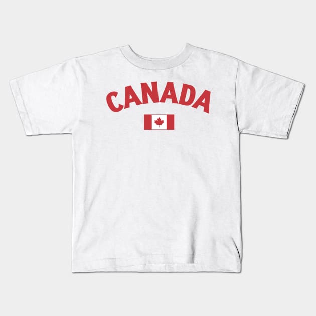 Canada Flag Kids T-Shirt by Issho Ni